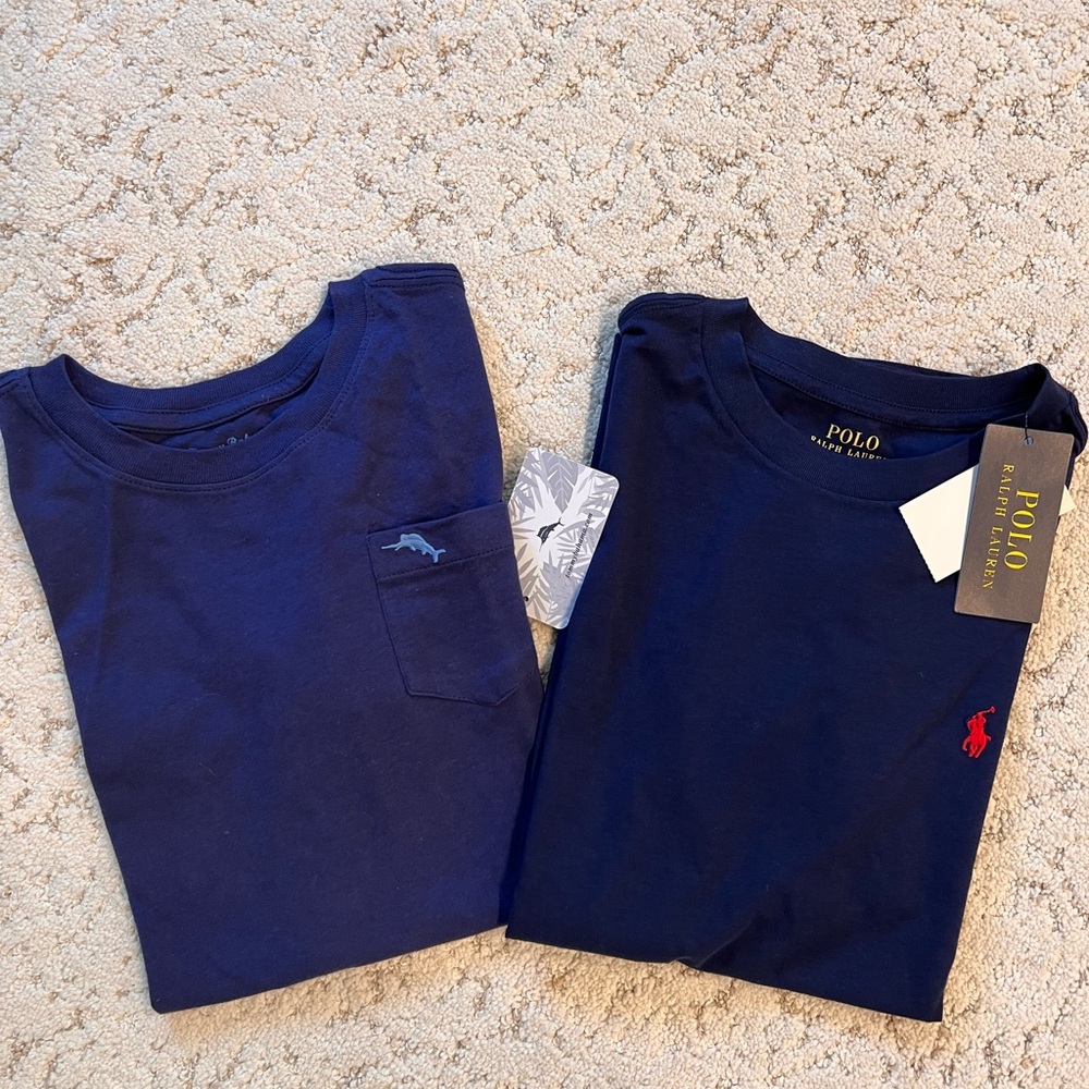 Two short sleeve t-shirts. Polo and Tommy Bahama. Boys size 10-12.
